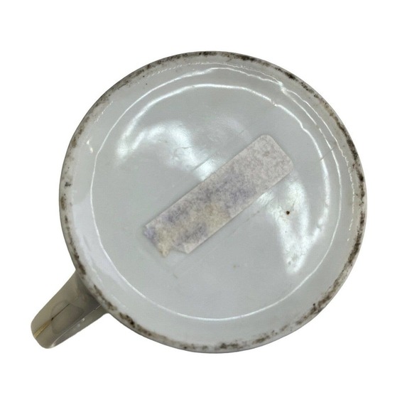 VINTAGE Hawaii Mug Rainbow Palm Tree Gold Trim Beach Scene Seagull - Picture 6 of 6